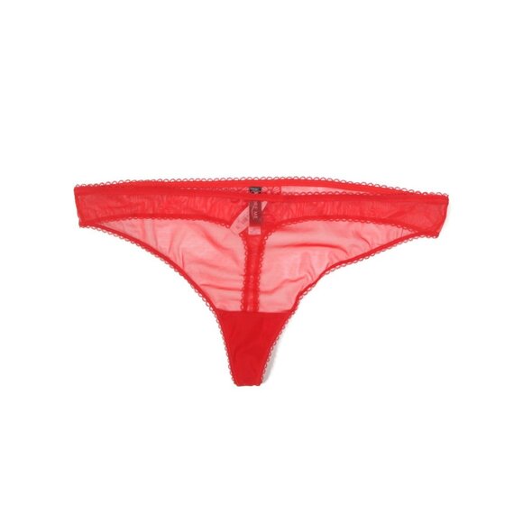 ADORE ME Sexy Red Candycane Christmas Panties Mesh Plus size 2X NWT - 740 - Picture 2 of 4
